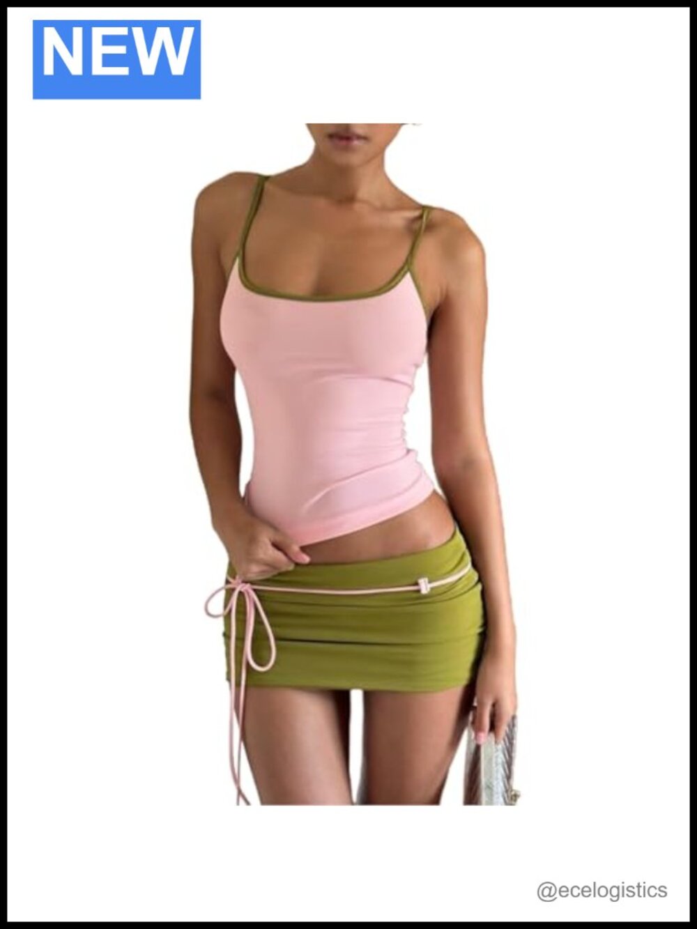 Women's 2 Piece Skirt Set Sleeveless Tank Top Bodycon Short Skirt Lounge